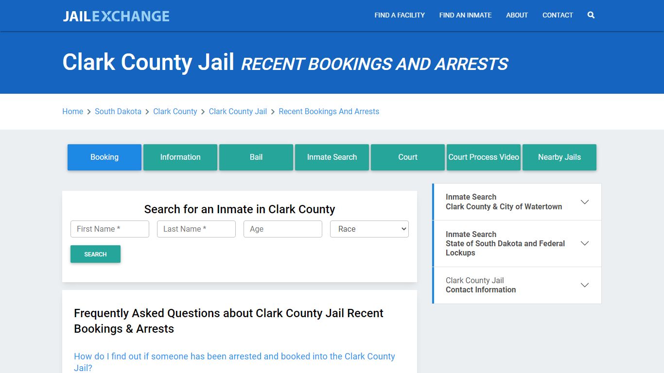 Clark County Jail Recent Bookings And Arrests - Jail Exchange