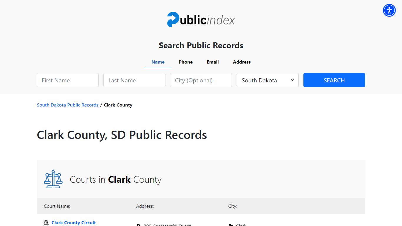 Clark County, SD Public Court, Arrest and Inmate Records - ThePublicIndex