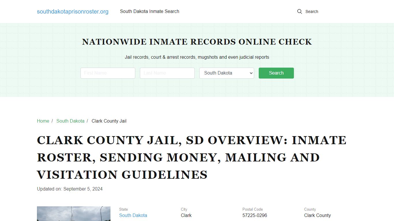 Clark County Jail, SD: Offender Search, Visitation & Contact Info